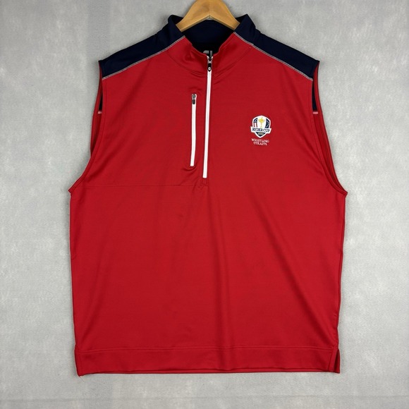 FootJoy Other - FootJoy Golf Vest Mens XL Red Blue Ryder Cup Whistling Straits 2020 Gilet